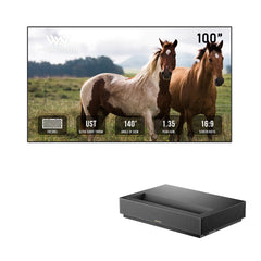 Formovie Cinema Edge 4K UST Laser Projector+Winways 4/8K UST Throw ALR Fresnel Screen - Formovies