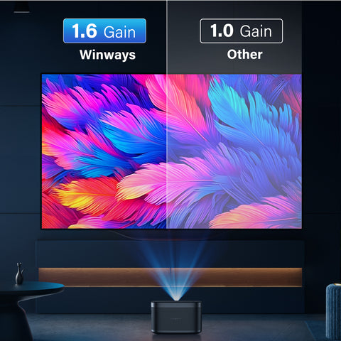 Winways Medium Throw ALR 100'' Solid Panel Fresnel Screen