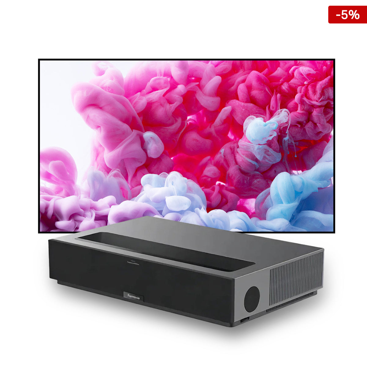 Formovie Theater Premium Laser 4K TV Ultra Short Throw Projector+Winways UST Throw ALR Solid Panel Fresnel Screen