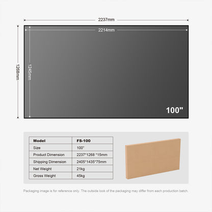 Formovie Theater Premium Laser 4K TV Ultra Short Throw Projector+Winways UST Throw ALR Solid Panel Fresnel Screen