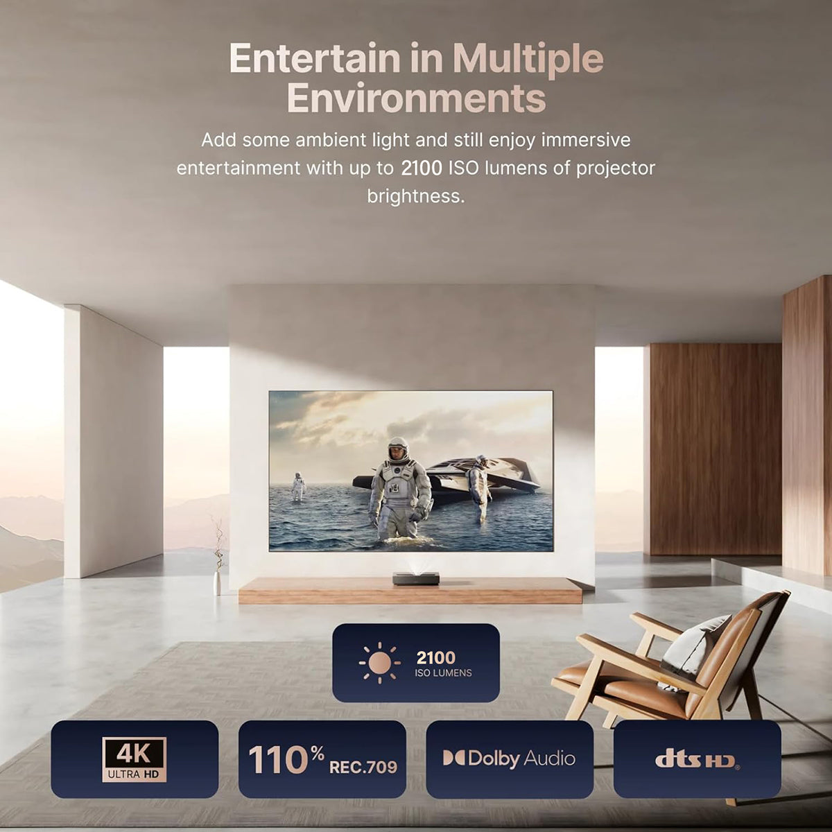 Formovie Cinema Edge UST 4K Laser TV Projector Featuring Google TV with Netflix - Formovies