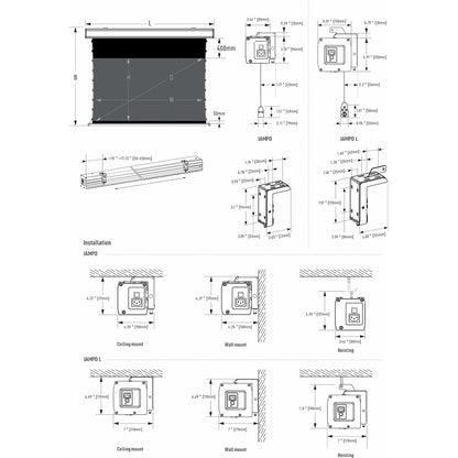 ScreenPro Motorized Laser TV Screen For Ultra Short Throw Projectors-AJ - Formovies