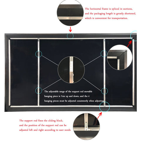 Lenticular Projector Screen-Frame Ambient Light Rejecting (ALR) Screen for Short Throw Projectors